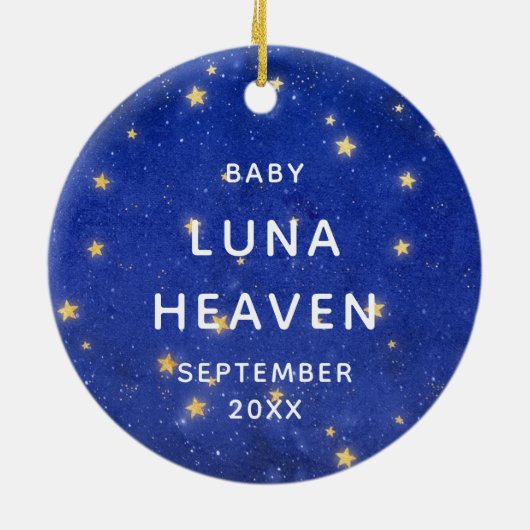 永遠に私たちのハートメモリアルベビーガールクリスマス セラミックオーナメント (裏面)