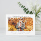 永遠に私たちのハートメモリアルモダンシンプル写真 サンキューカード (スタンド正面)