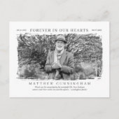 永遠に私たちのハートメモリアルモダンシンプル写真 ポストカード (正面)