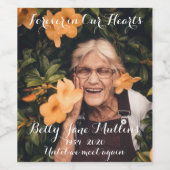 永遠に私たちのハートメモリアルワインボトルラベル ワインラベル (シングルラベル)