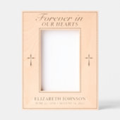 永遠に私たちのハートメモリアル写真クロス レーザー彫刻フレーム (正面)