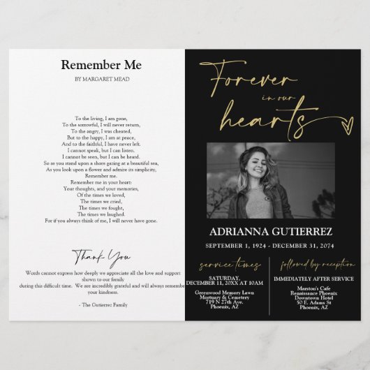 永遠に私たちのハートメモリアル写真プログラム (正面)