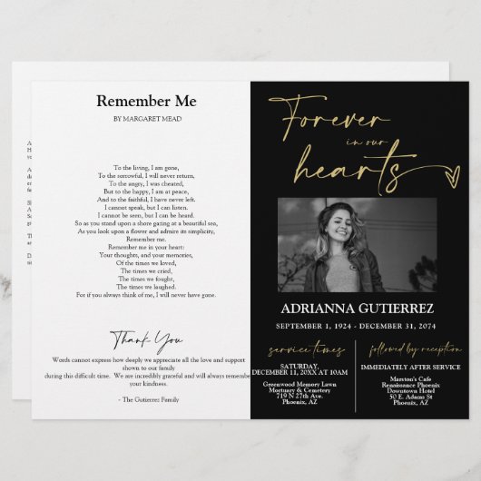 永遠に私たちのハートメモリアル写真プログラム (正面/裏面)