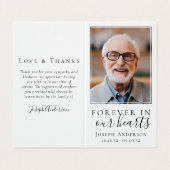 永遠に私たちのハートメモリアル祈りの言葉カードで折り畳み 名刺 (外部フラット)