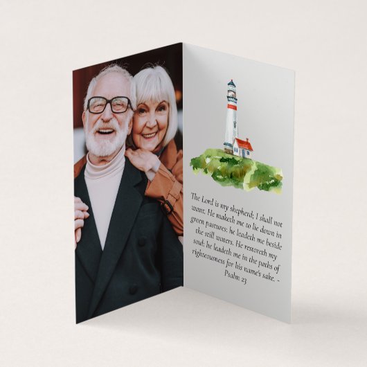 永遠に私たちのハートメモリアル祈りの言葉カードで折り畳み 名刺 (内部)