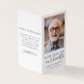 永遠に私たちのハートメモリアル祈りの言葉カードで折り畳み 名刺 (外部)