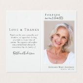 永遠に私たちのハートメモリアル祈りの言葉カードで折り畳み 名刺 (外部フラット)