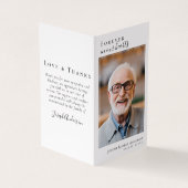 永遠に私たちのハートメモリアル祈りの言葉カードで折り畳み 名刺 (外部)