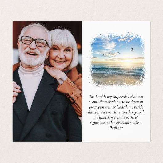 永遠に私たちのハートメモリアル祈りの言葉カードで折り畳み 名刺 (内部フラット)