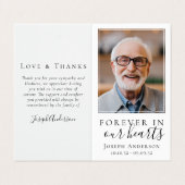 永遠に私たちのハートメモリアル祈りの言葉カードで折り畳み 名刺 (外部フラット)