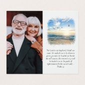 永遠に私たちのハートメモリアル祈りの言葉カードで折り畳み 名刺 (内部フラット)