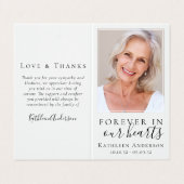 永遠に私たちのハートメモリアル祈りの言葉カードで折り畳み 名刺 (外部フラット)