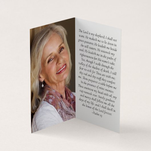 永遠に私たちのハートメモリアル祈りの言葉カードで折り畳み 名刺 (内部)