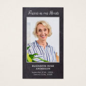 永遠に私たちのハートメモリアル祈りの言葉カード石板 (正面)