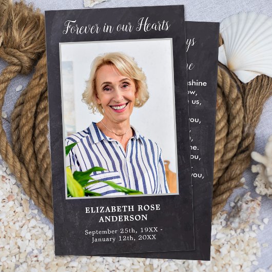 永遠に私たちのハートメモリアル祈りの言葉カード石板