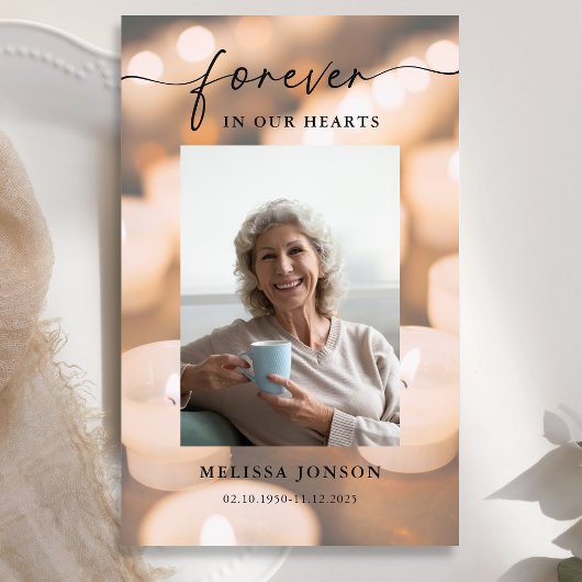 永遠に私たちのハートメモリアル祈りの言葉カード