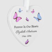 永遠に私たちのハートメモリアル蝶 オーナメント (正面)