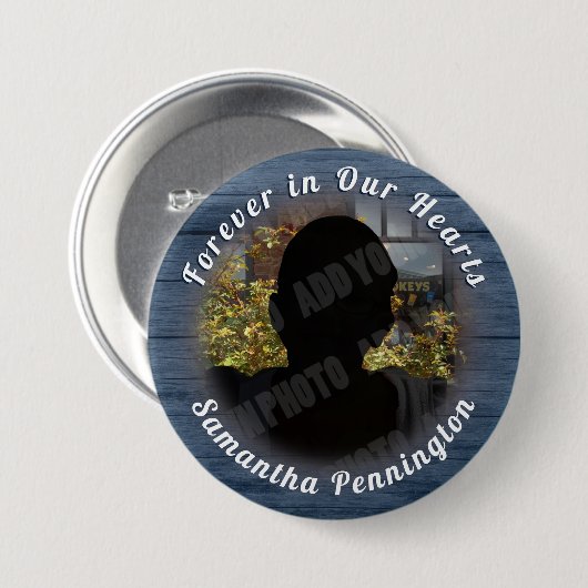永遠に私たちのハートメモリ写真記憶 缶バッジ (正面&裏面)