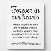 永遠に私たちのハートモダンの記念結婚に フォトプラーク (正面)