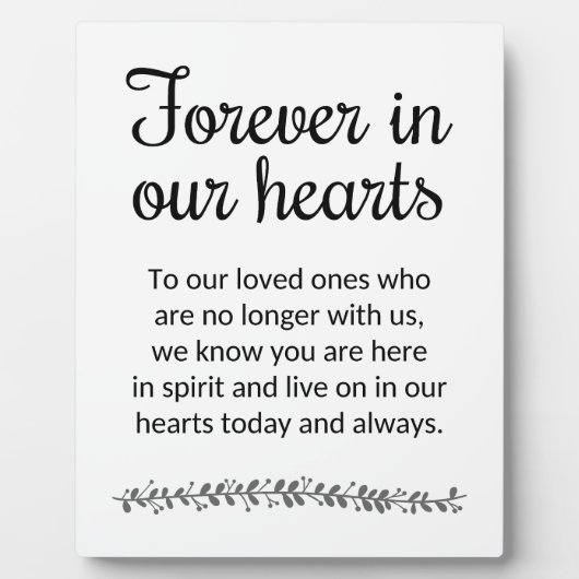 永遠に私たちのハートモダンの記念結婚に フォトプラーク (正面)