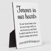 永遠に私たちのハートモダンの記念結婚に フォトプラーク (側面)