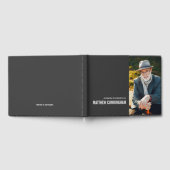 永遠に私たちのハートモダンカスタム写真記念 ゲストブック (全面)