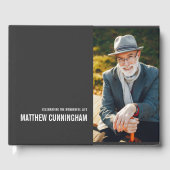 永遠に私たちのハートモダンカスタム写真記念 ゲストブック (正面)