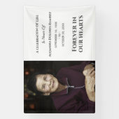 永遠に私たちのハートモダンカスタム写真記念 横断幕 (縦)