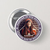 永遠に私たちのハートモダンシンプルのカスタム写真 缶バッジ (正面&裏面)