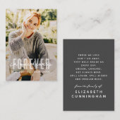 永遠に私たちのハートモダンシンプルの写真エレガント 名刺 (正面/裏面)