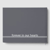 永遠に私たちのハートモダンライン写真記念 ゲストブック (裏面)