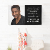 永遠に私たちのハートモダン葬儀カスタム写真 横断幕 (インサイチュ)