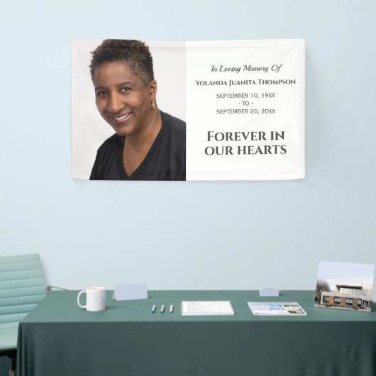 永遠に私たちのハートモダン記念写真カスタムに 横断幕 (トレードショー)