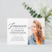 永遠に私たちのハートモダン記念写真 サンキューカード (スタンド正面)