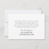 永遠に私たちのハートモダン記念写真 サンキューカード (裏面)