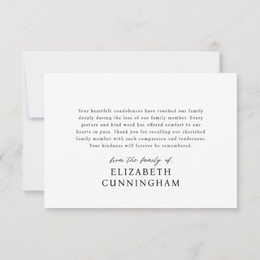 永遠に私たちのハートモダン記念写真 サンキューカード (裏面)