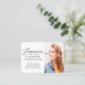 永遠に私たちのハートモダン記念写真 名刺 (スタンド正面)