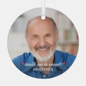 永遠に私たちのハートモダン記念碑 ガラスオーナメント (裏面)