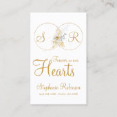 永遠に私たちのハートモノグラム葬儀祈りの言葉カード 名刺 (正面)