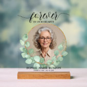 永遠に私たちのハートユーカリ葬儀 アクリルサイン (ニュートラル)