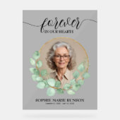 永遠に私たちのハートユーカリ葬儀 アクリルサイン (正面)