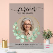 永遠に私たちのハートユーカリ葬儀 アクリルサイン (ウェディング)