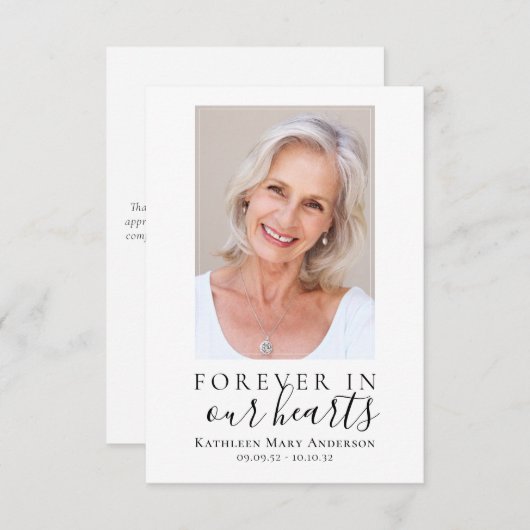 永遠に私たちのハート写真ありがとう ノートカード (正面/裏面)