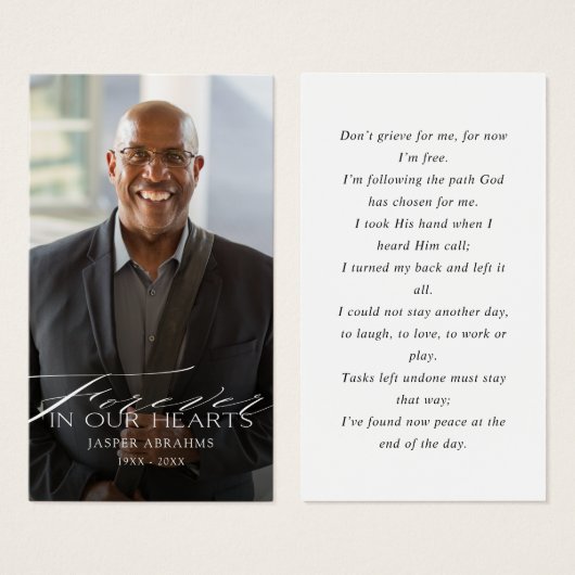 永遠に私たちのハート写真の同情カード (正面&裏面)