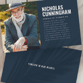 永遠に私たちのハート写真カードで葬儀 名刺