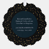 永遠に私たちのハート写真思い出 オーナメントカード (裏面)