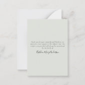 永遠に私たちのハート写真悔やみや弔慰ありがとう ノートカード (裏面)