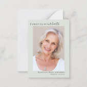 永遠に私たちのハート写真悔やみや弔慰ありがとう ノートカード (正面)