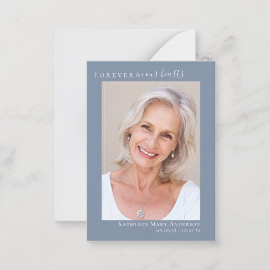 永遠に私たちのハート写真悔やみや弔慰ありがとうNot ノートカード (正面)