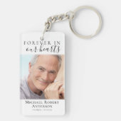 永遠に私たちのハート写真悔やみや弔慰メモリアル キーホルダー (裏面)